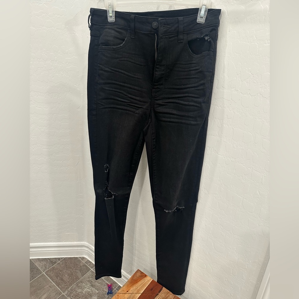 Black American eagle skinny jeans 12 regular
